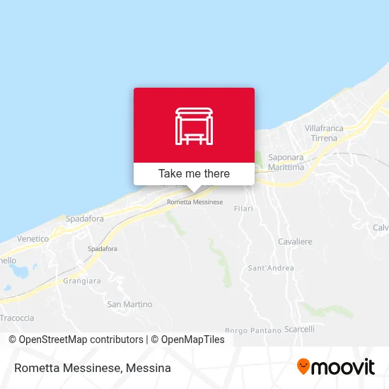 Rometta Messinese map