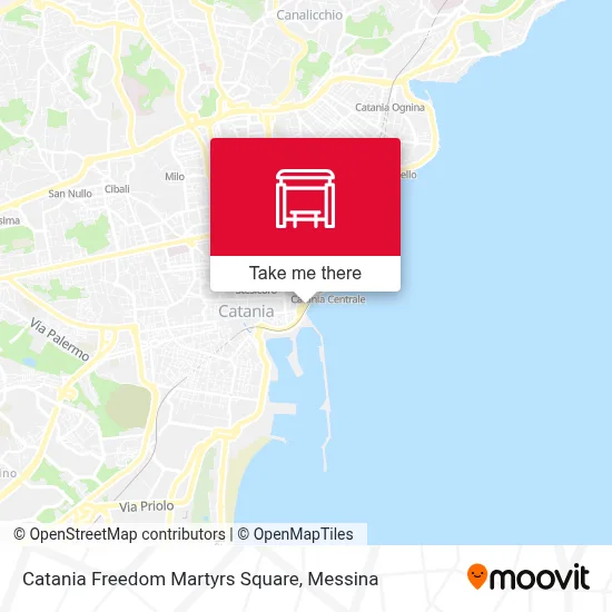 Catania Freedom Martyrs Square map