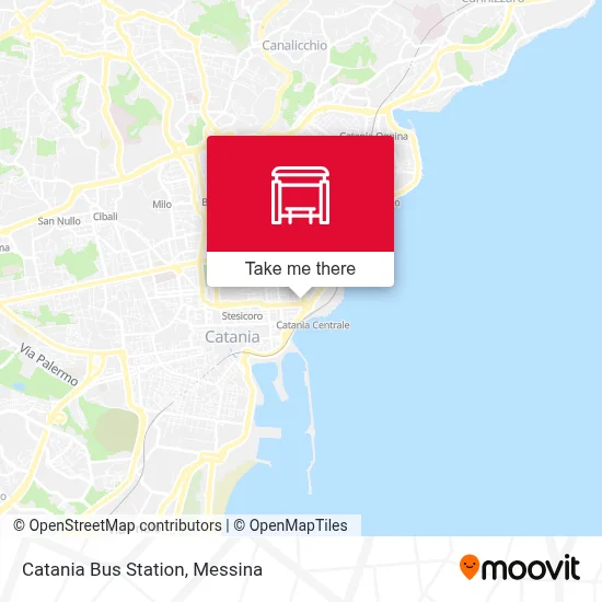 Catania Bus Station map