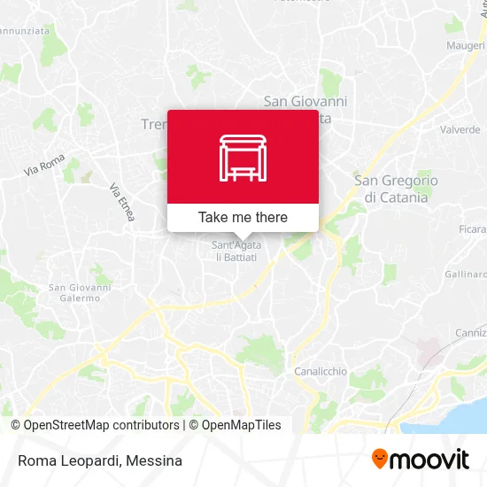 Roma Leopardi map