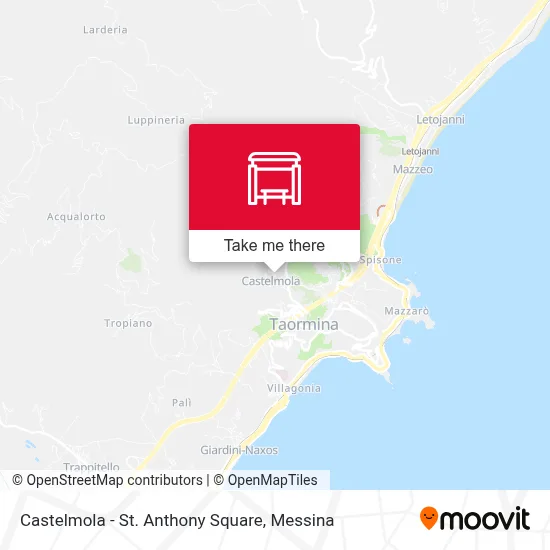 Castelmola - St. Anthony Square map