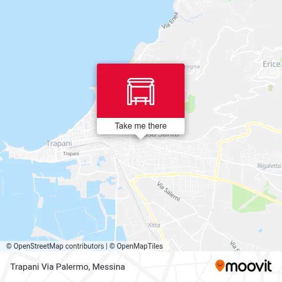 Trapani Via Palermo map