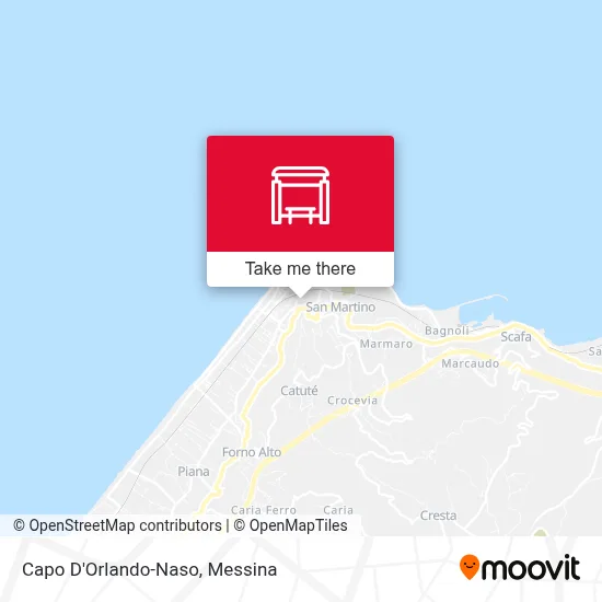Capo D'Orlando-Naso map