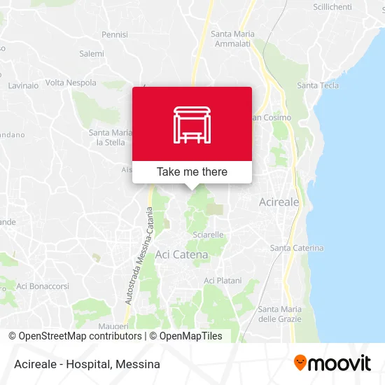 Acireale - Hospital map