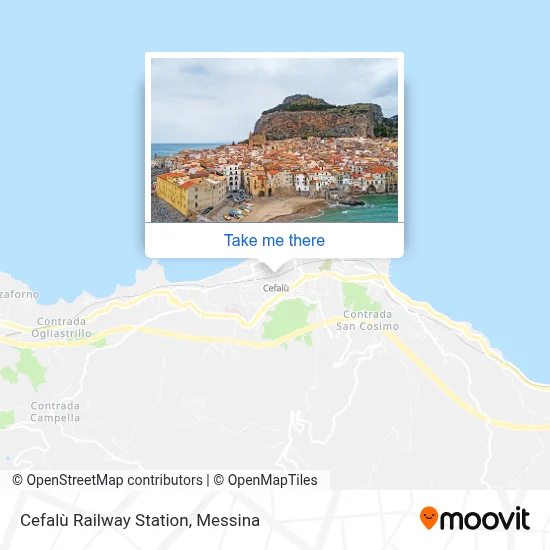 Cefalù Railway Station map