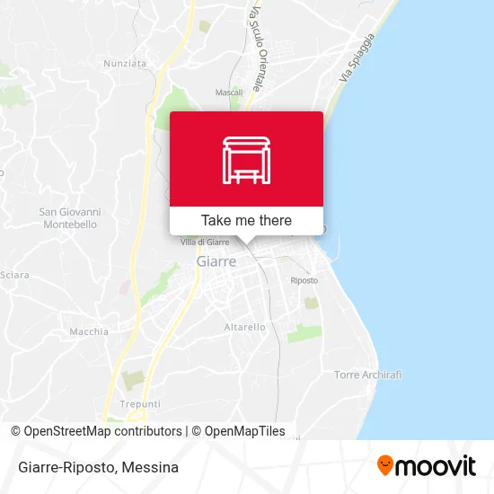 Giarre-Riposto map