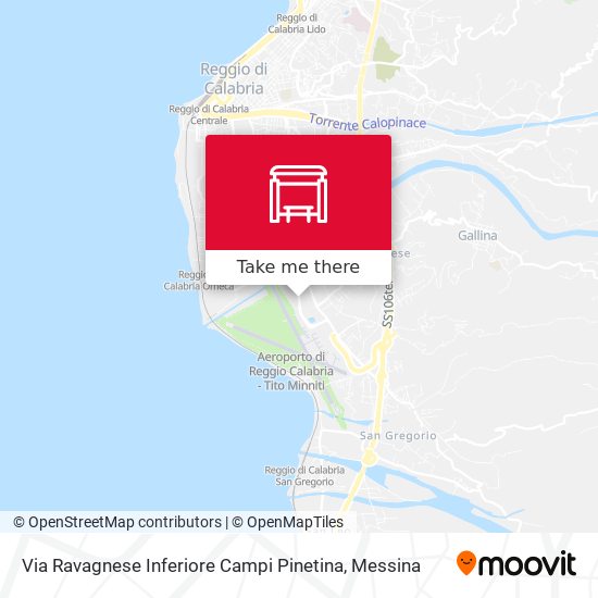 Via Ravagnese Inferiore  Campi Pinetina map