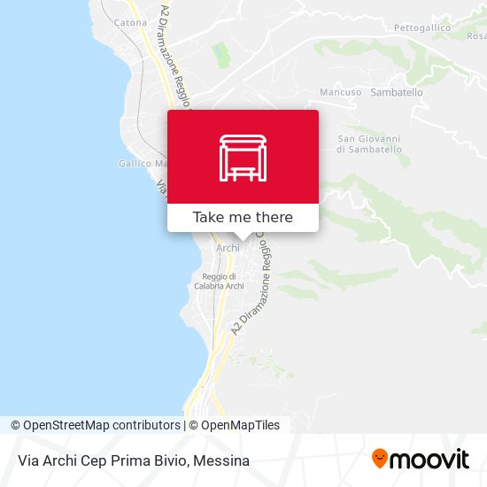 Via Archi Cep  Prima Bivio map