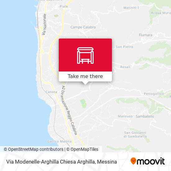 Via Modenelle-Arghilla  Chiesa Arghilla map