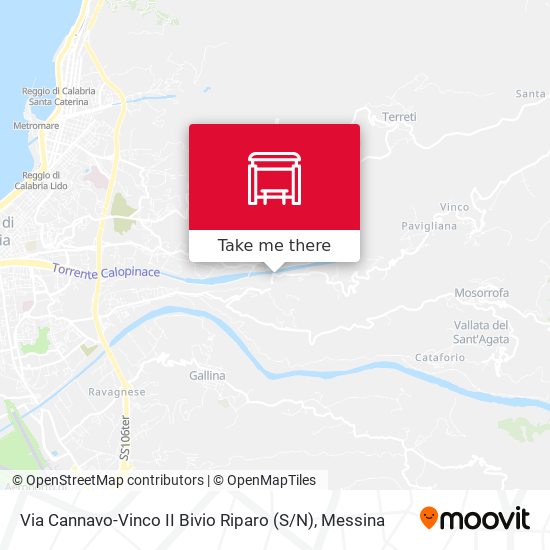 Via Cannavo-Vinco  II Bivio Riparo (S / N) map