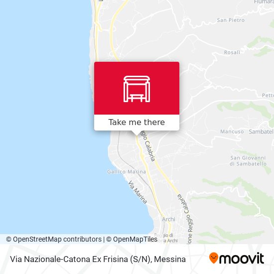 Via Nazionale-Catona  Ex Frisina (S / N) map