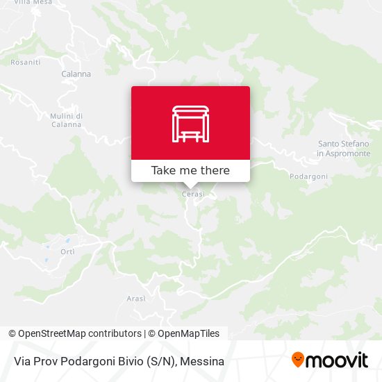Via Prov Podargoni  Bivio (S / N) map