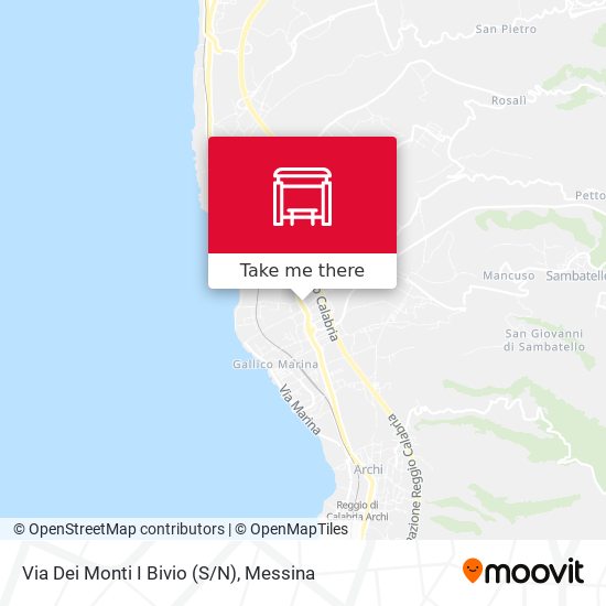Via Dei Monti  I Bivio (S/N) map
