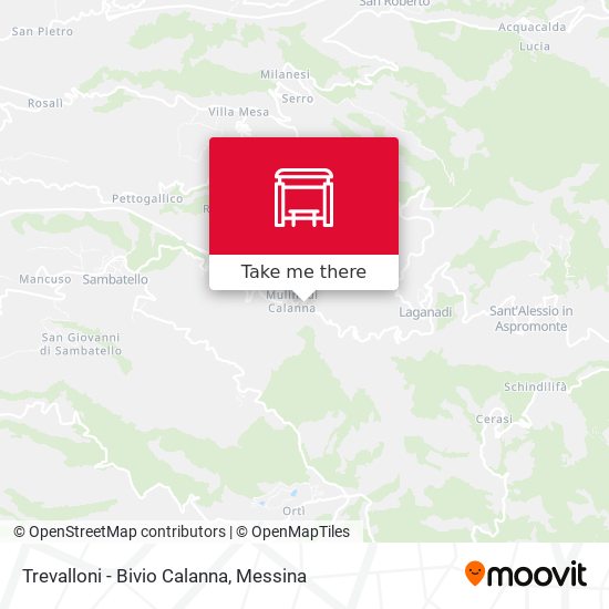 Trevalloni - Bivio Calanna map