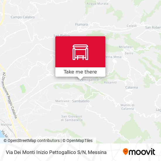 Via Dei Monti  Inizio Pettogallico S / N map