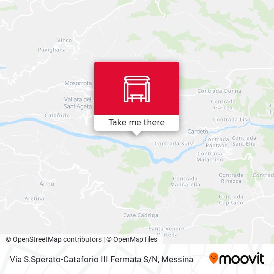 Via S.Sperato-Cataforio  III Fermata S / N map