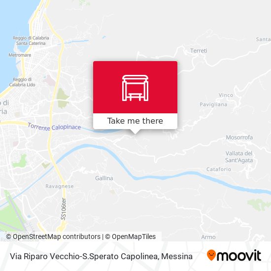 Via Riparo Vecchio-S.Sperato  Capolinea map
