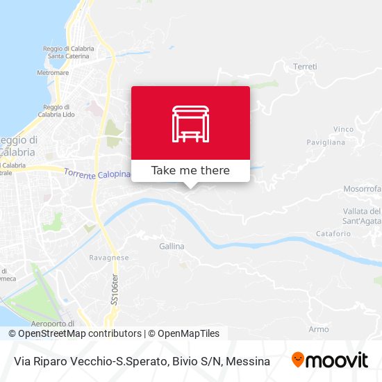 Via Riparo Vecchio-S.Sperato, Bivio S / N map