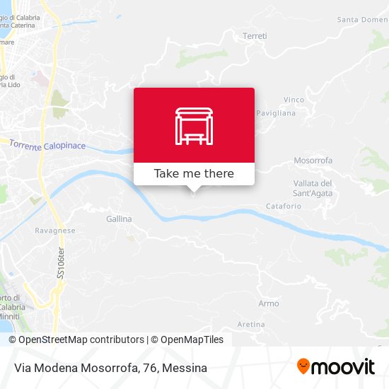 Via Modena Mosorrofa, 76 map
