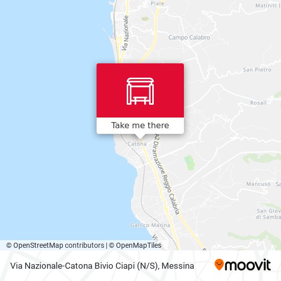 Via Nazionale-Catona  Bivio Ciapi (N / S) map