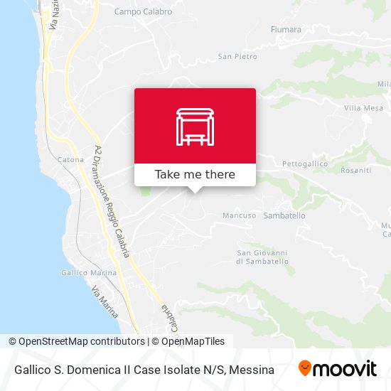 Gallico S. Domenica II Case Isolate N / S map
