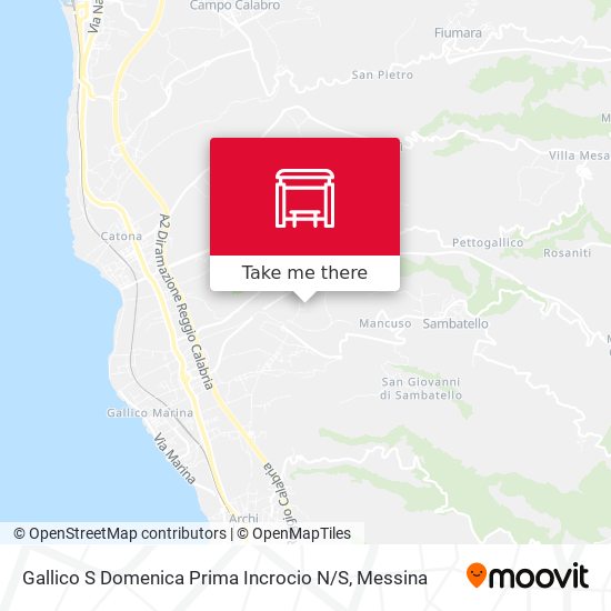 Gallico S Domenica  Prima Incrocio N / S map