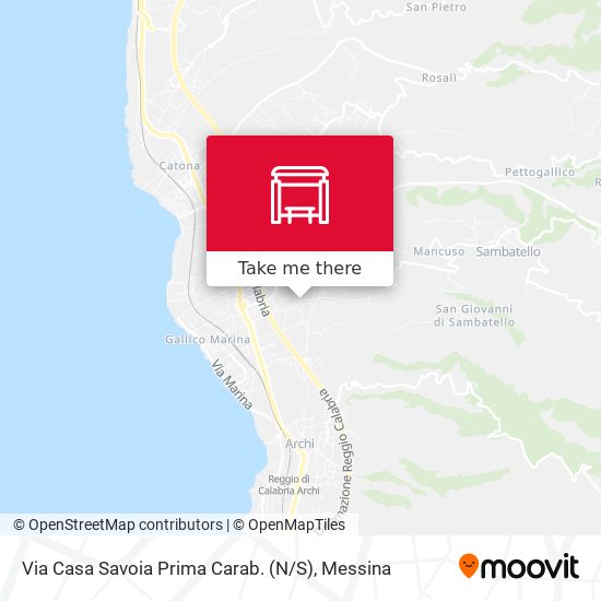Via Casa Savoia  Prima Carab. (N / S) map