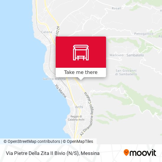 Via Pietre Della Zita  II Bivio (N / S) map