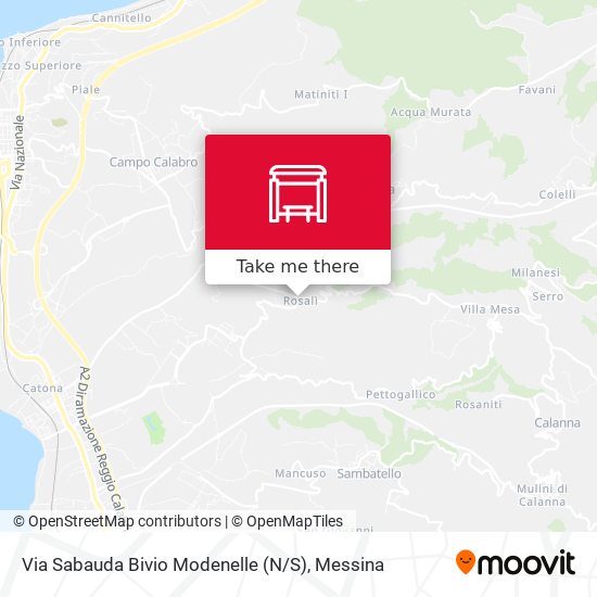 Via Sabauda  Bivio Modenelle (N / S) map