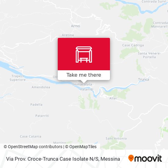 Via Prov. Croce-Trunca  Case Isolate N / S map