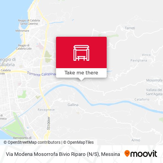 Via Modena Mosorrofa  Bivio Riparo (N / S) map