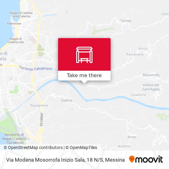 Via Modena Mosorrofa Inizio Sala, 18 N / S map