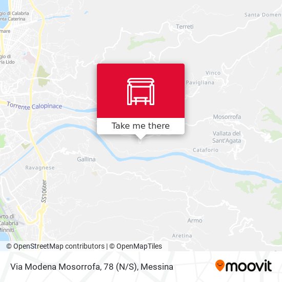 Via Modena Mosorrofa, 78 (N/S) map