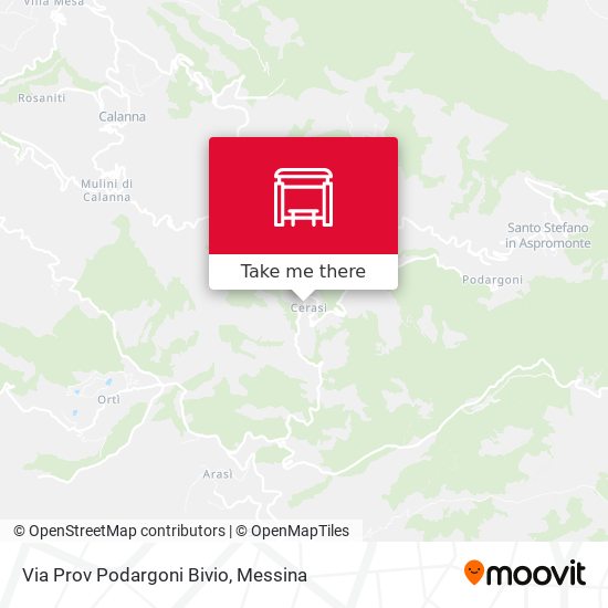 Via Prov Podargoni  Bivio map