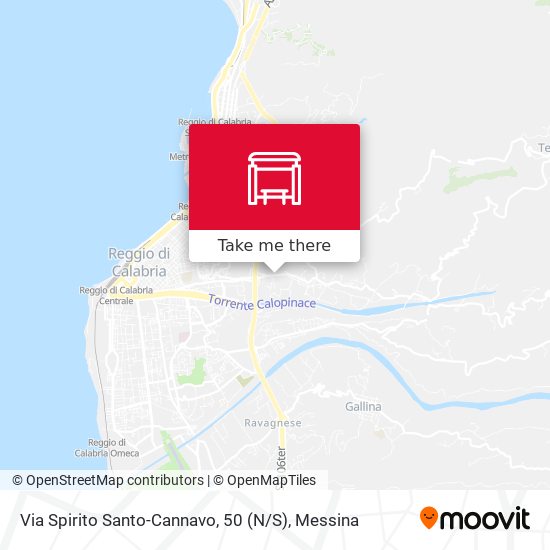 Via Spirito Santo-Cannavo, 50 (N / S) map