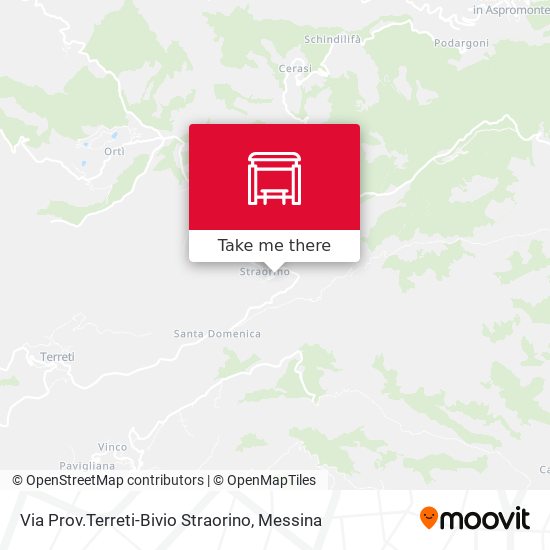 Via Prov.Terreti-Bivio Straorino map