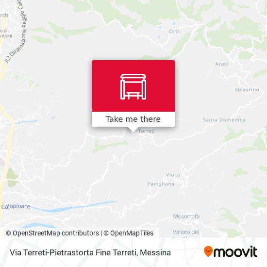 Via Terreti-Pietrastorta  Fine Terreti map