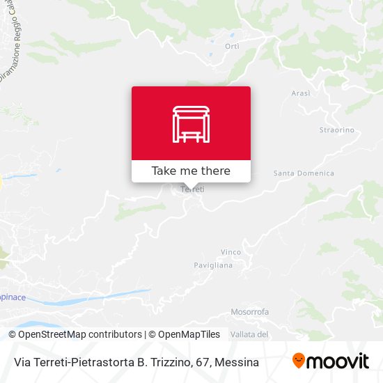 Via Terreti-Pietrastorta B. Trizzino, 67 map