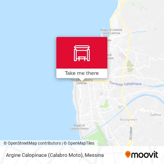 Argine  Calopinace (Calabro Moto) map