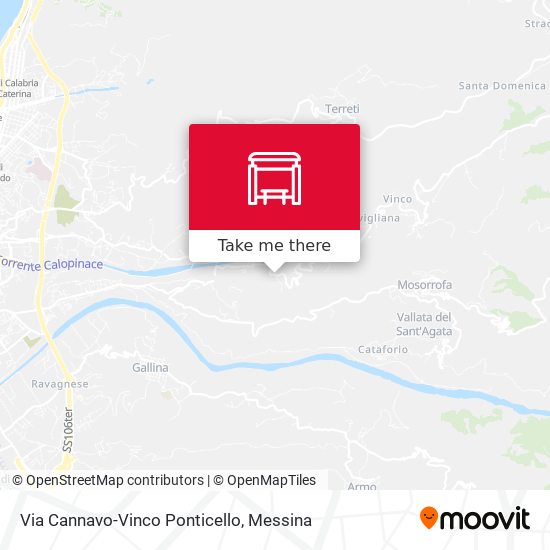 Via Cannavo-Vinco  Ponticello map