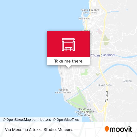 Via Messina  Altezza Stadio map