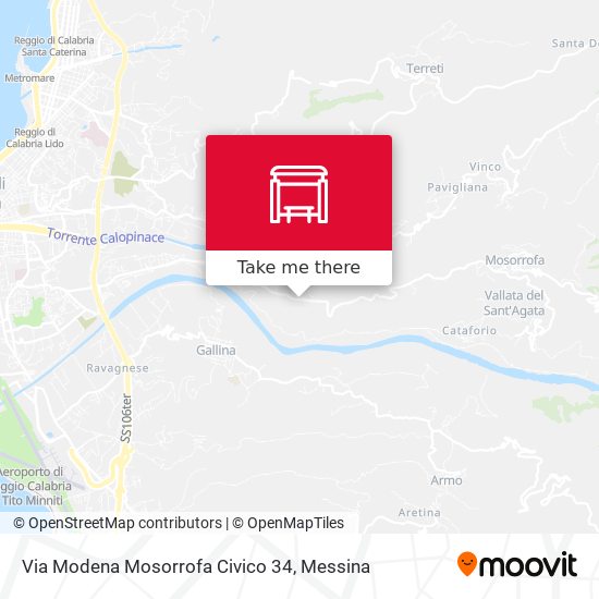 Via Modena Mosorrofa  Civico 34 map