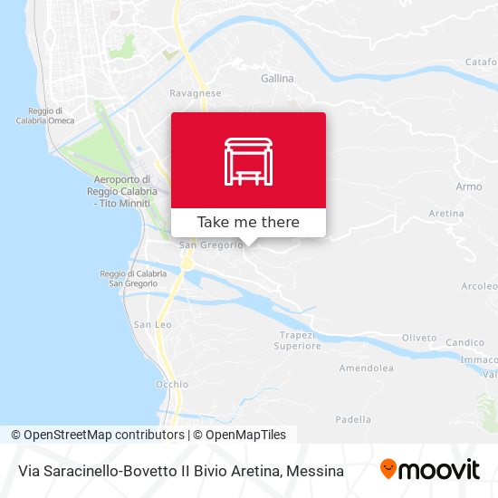 Via Saracinello-Bovetto II Bivio Aretina map
