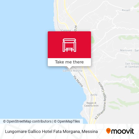Lungomare Gallico  Hotel Fata Morgana map