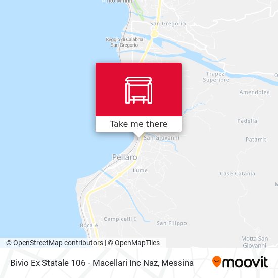 Bivio Ex Statale 106 - Macellari Inc Naz map