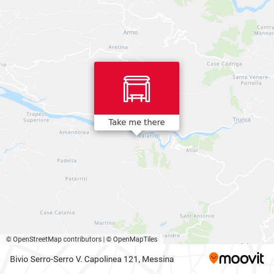 Bivio Serro-Serro V.  Capolinea 121 map