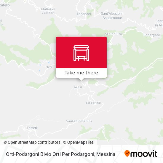 Orti-Podargoni  Bivio Orti Per Podargoni map