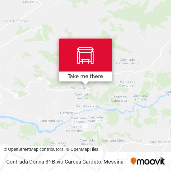 Contrada Donna 3^ Bivio Carcea Cardeto map