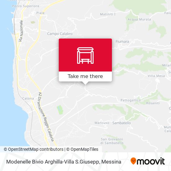 Modenelle Bivio Arghilla-Villa S.Giusepp map
