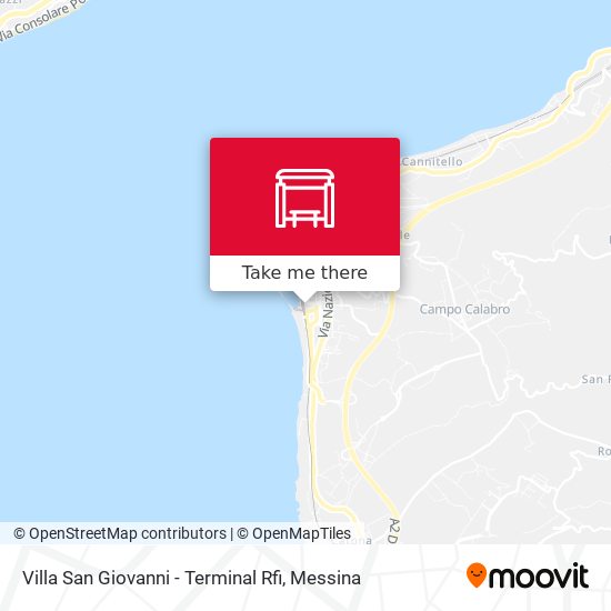 Villa San Giovanni - Terminal Rfi map